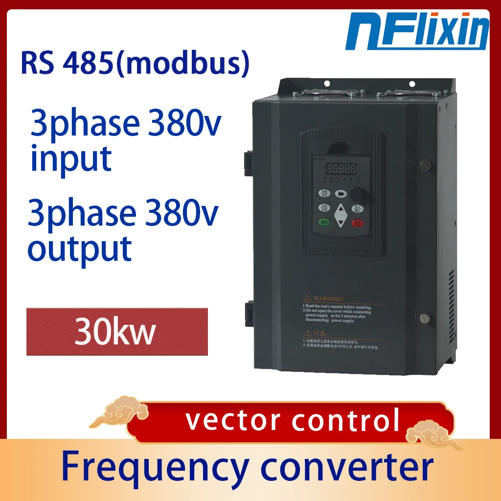 VFD Variable Frequency Converter Inverter 3-Phase Input 380V 15/18.5/22/30/37/45/55KW  AC Drive for Fan/Pump Speed Controller