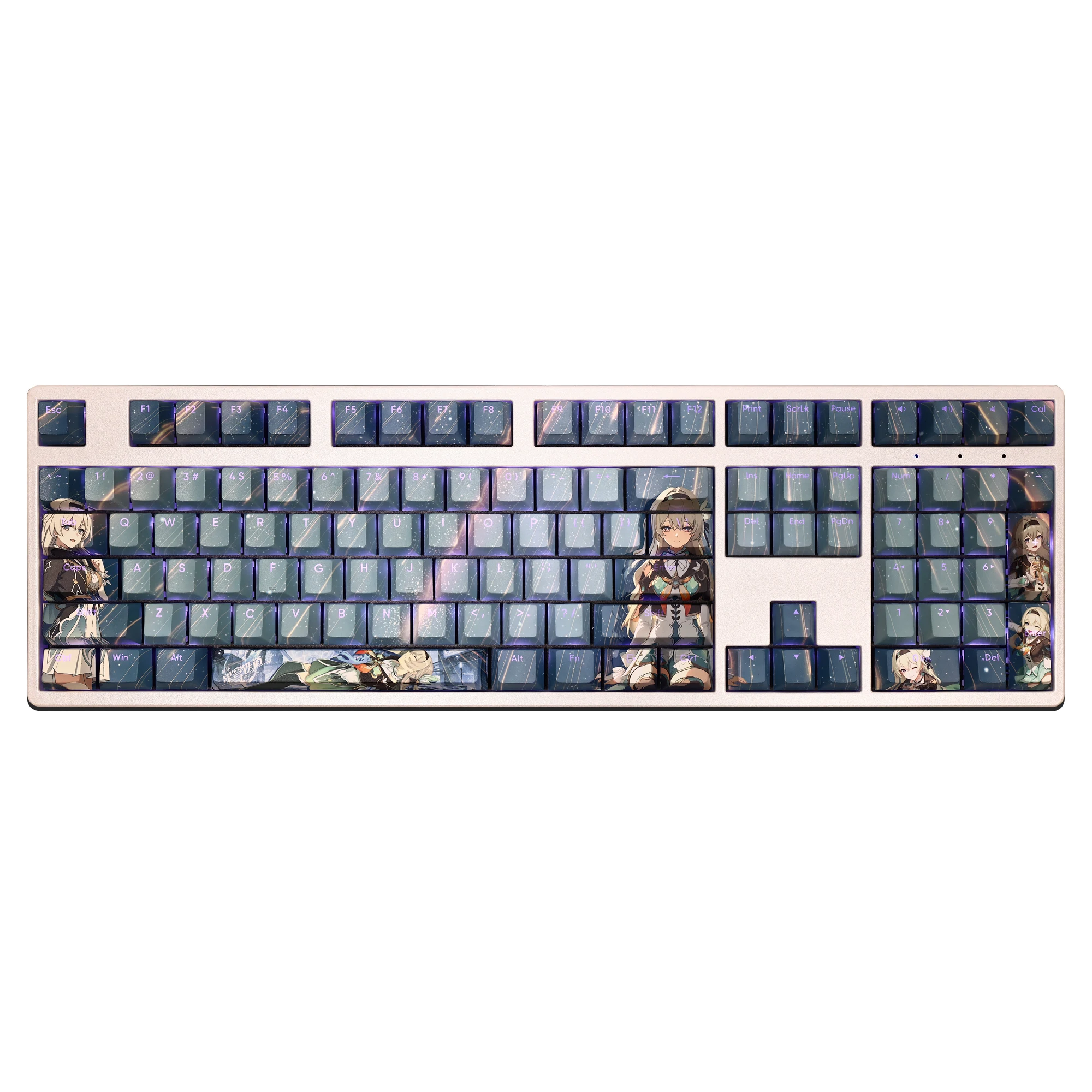 Firefly 108 Keycap Honkai Star Rail PBT DYE Sublimation Light Transmitting Cherry Switch Cross Key Cover Mechanical Keyboard