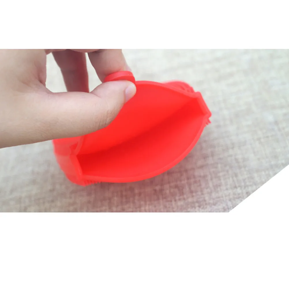 Silicone Bathing Brush Red Food Grade Thick Bristle Anti-Bacterial Shower Scrubber Body Massage Silicone Shower Scrubber Facial