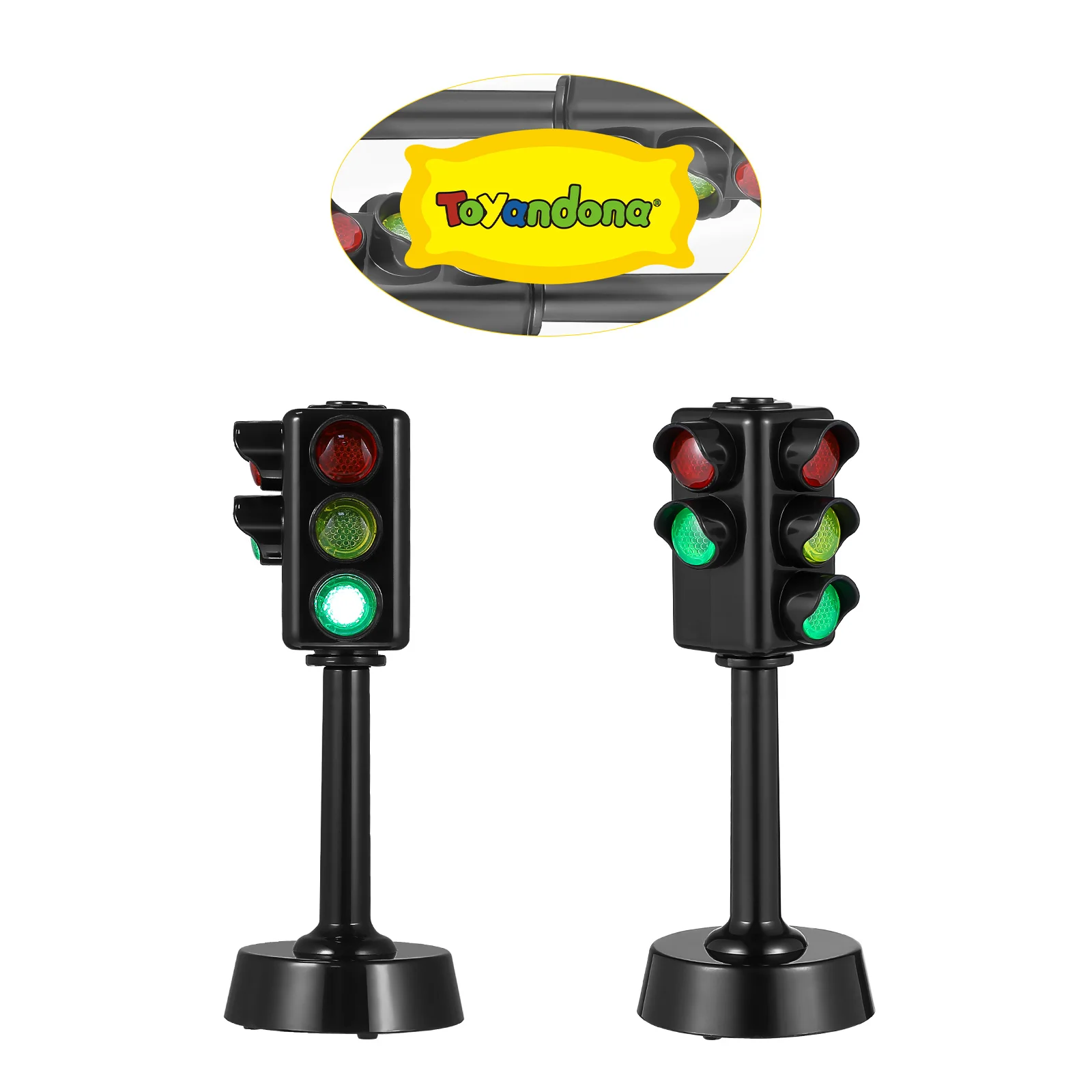 Mini juguetes de señales de tráfico, marcador de luces, modelo de parada para niños pequeños, juguete educativo Led