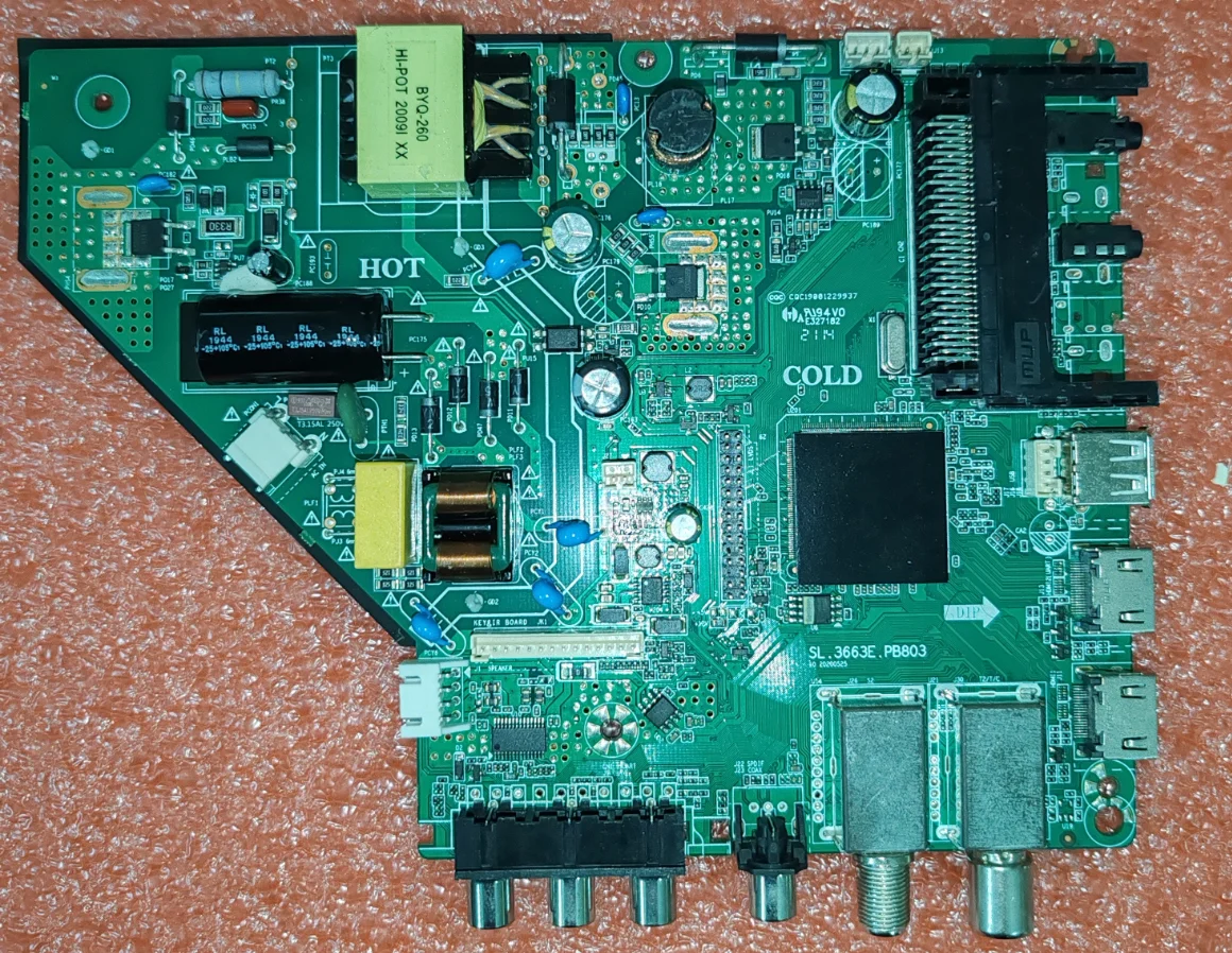 

SL.3663E.PB803 SL3663EPB803C0 Three in one LED TV motherboard, physical photo, tested for 33--50V 500MA 25W