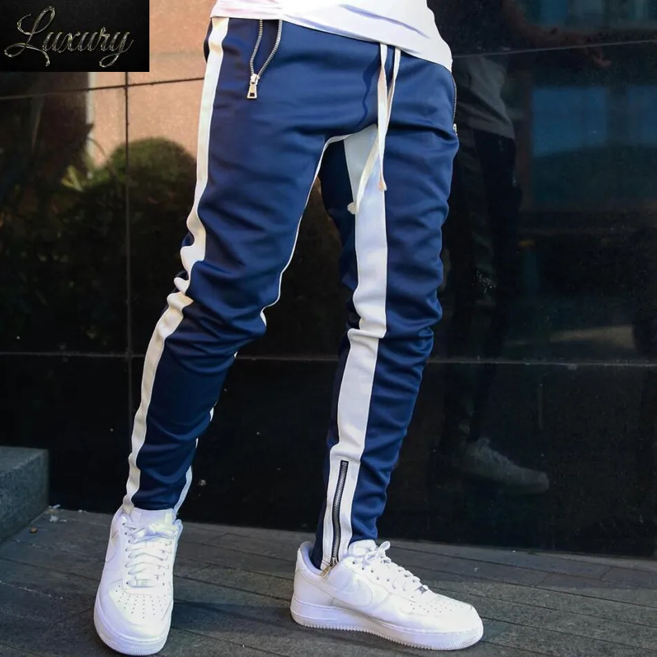 

Mens Joggers Casual Pants Fitness Men Sportswear Tracksuit Bottoms Skinny Sweatpants Trousers