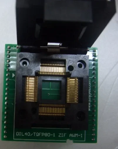 

AT89C51SND1 QFP80 Гнездо для проживания позолоченная IC испытательное сиденье Испытательный стенд для гнезда