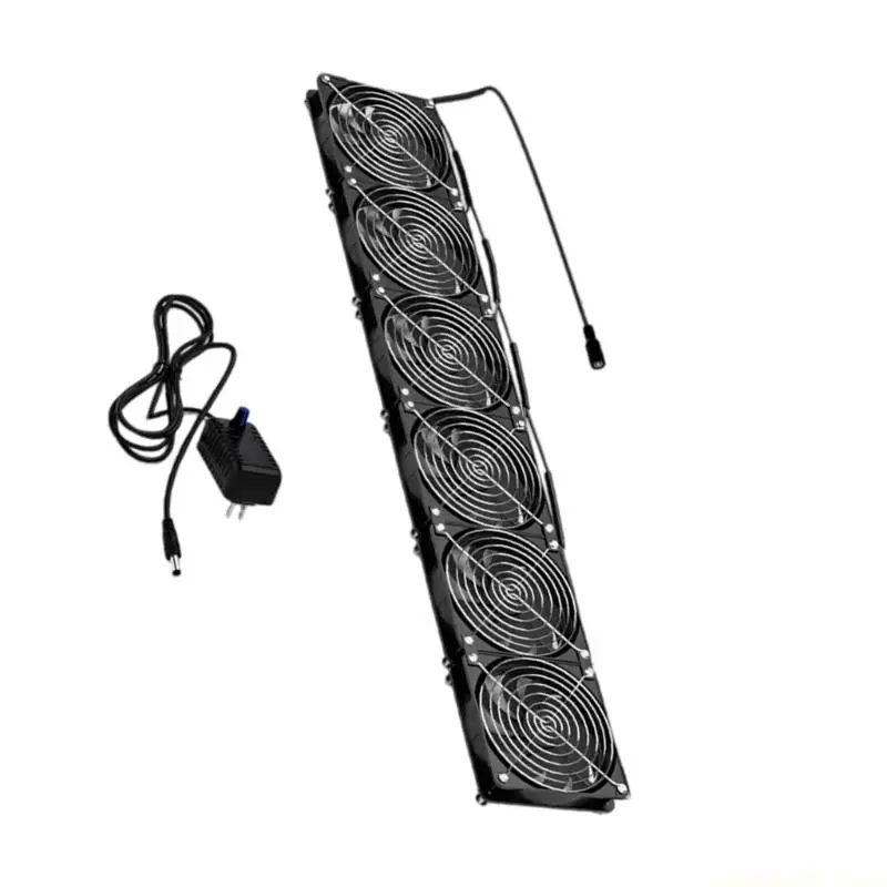 External Desktop Cooling Fan 12CM Mount Safe Grill Wide Voltages Ranges