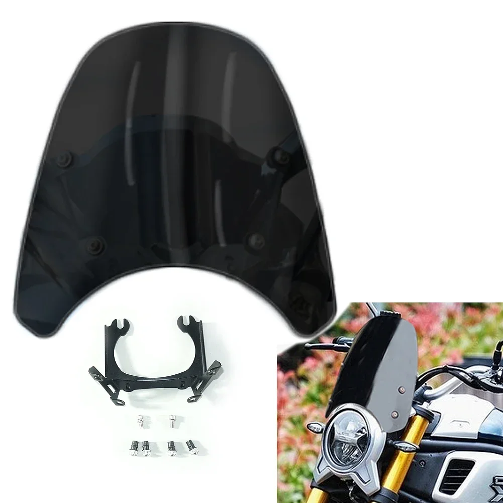 Motorcycle Windshield Scooter Windscreen Wind Deflectors For CFMOTO CLX700 700 CLX 700CL-X CLX700 30CM Black Clear