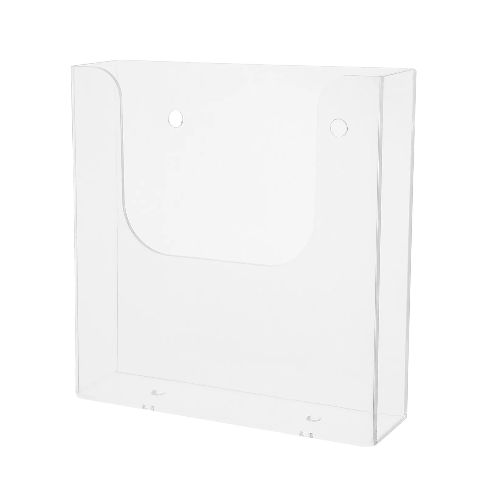 Clear Transparent Plastic Wall Mounted File Holder Sturdy Office Document Organizer for Magazines Envelopes Catalogs Reports and