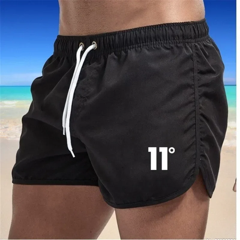 2024 Hot Products Summer Men\'s Swimwear Beach Pants Quick drying Shorts Black and White 11 Size LOOG Nine Color Solid Color Beac