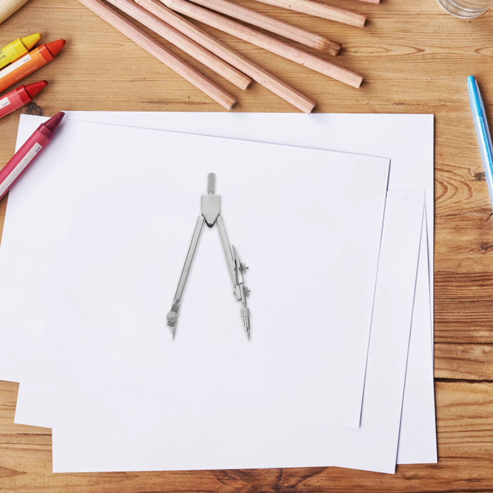 

Набор из 2 профессиональных металлических циркулей для черчения, портативный многофункциональный разметочный шаблон, прецизионный измерительный инструмент