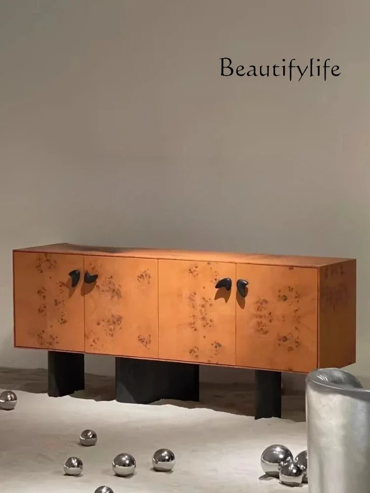 

medieval sticky simple living room locker Nordic design geometric solid wood TV cabinet