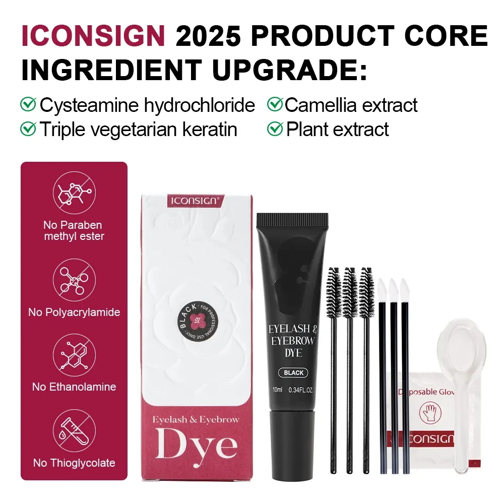 Wimpern Augenbrauen Tönung Permanent Farbstoff Kit Wasserdicht Dauerhafte Schnelle Tönung Kamelie Blume Stirn Enhancer Creme Gel Make-Up-Tools