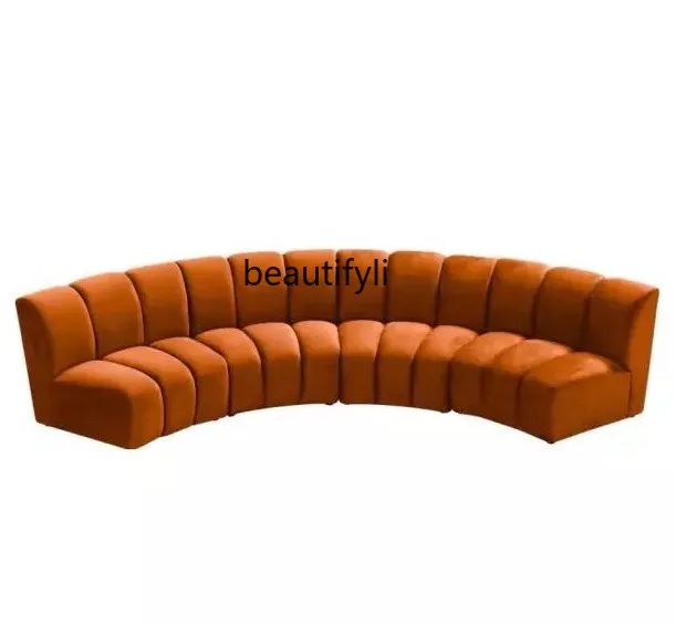 

Nordic New Special-Shaped Sofa Beauty Salon Lobby Circular Arc Sofa Modern Hotel Club Semicircle Combination Sofa furniture