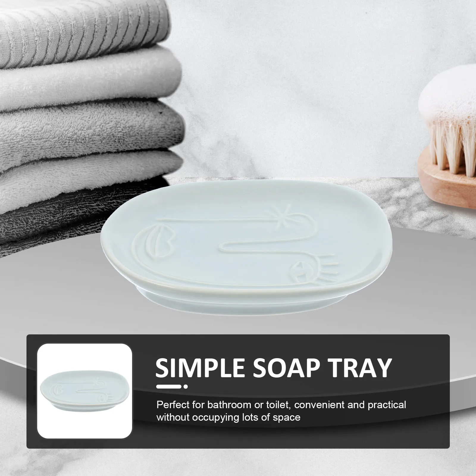 

Jewellery Dish Bathroom Washing Soap Rack Creative Ceramic Counter Decorative Holder Porcelain