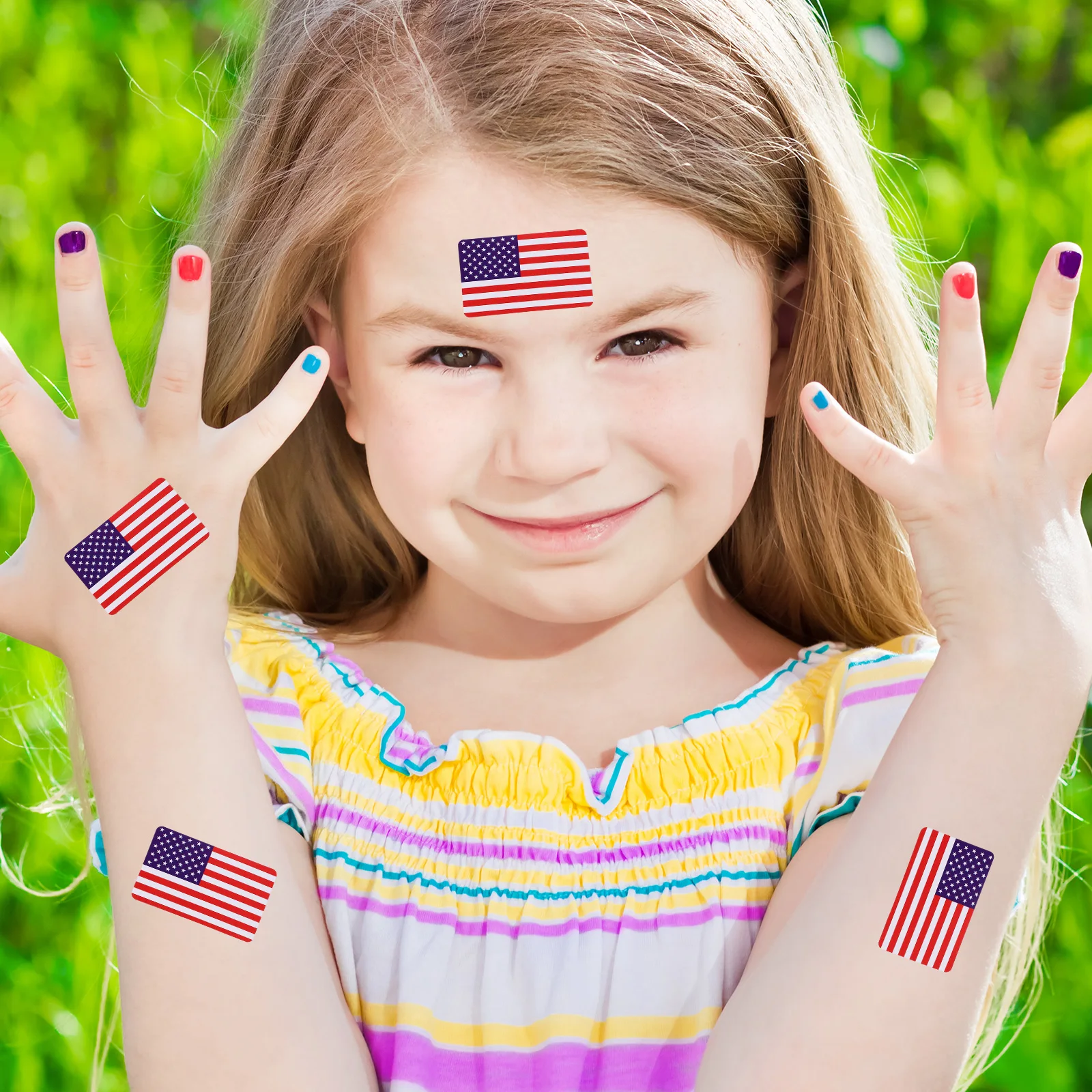 

1 Roll American Flag Sticker Paper Durable For Water Bottle Laptop Car Suitcase Scrapbook Journal Planner Diy Decoration Flag