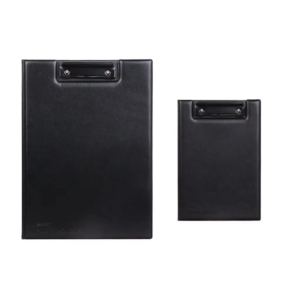 1Pcs Foldable A4 A5 Clipboard PU Leather With Clip Buckle Conference File Folder Ultra-Smooth Black Writing Pad Office Supply