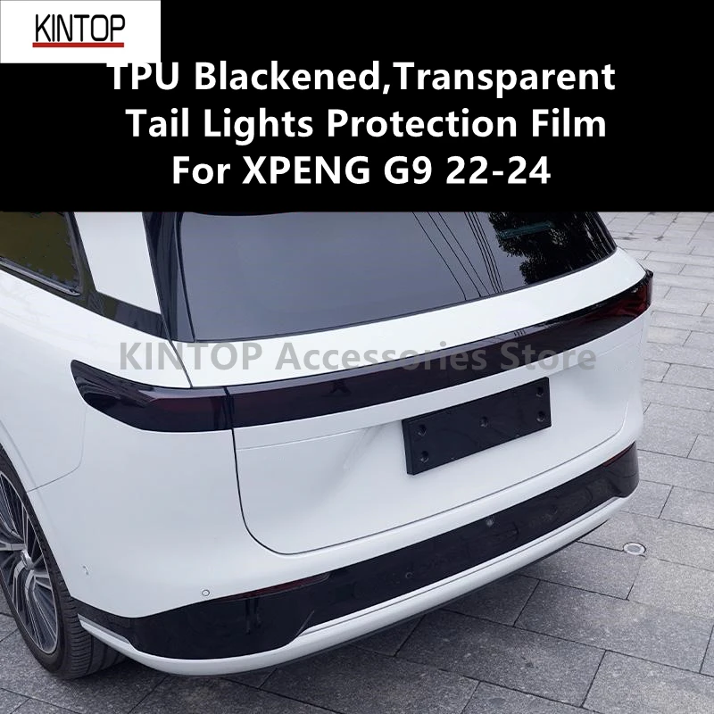 

For XPENG G9 22-24 TPU Blackened,Transparent Tail Lights Protective Film,Protection Modification Accessories Refit