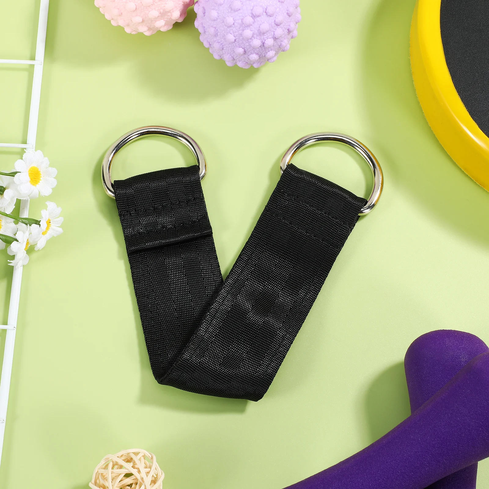 1Pcs Pulley Hanging Strap Durable Black Gym Fitness Strap Fits Pull-Up Bars Home Gym Fitness Supplies Swing Straps