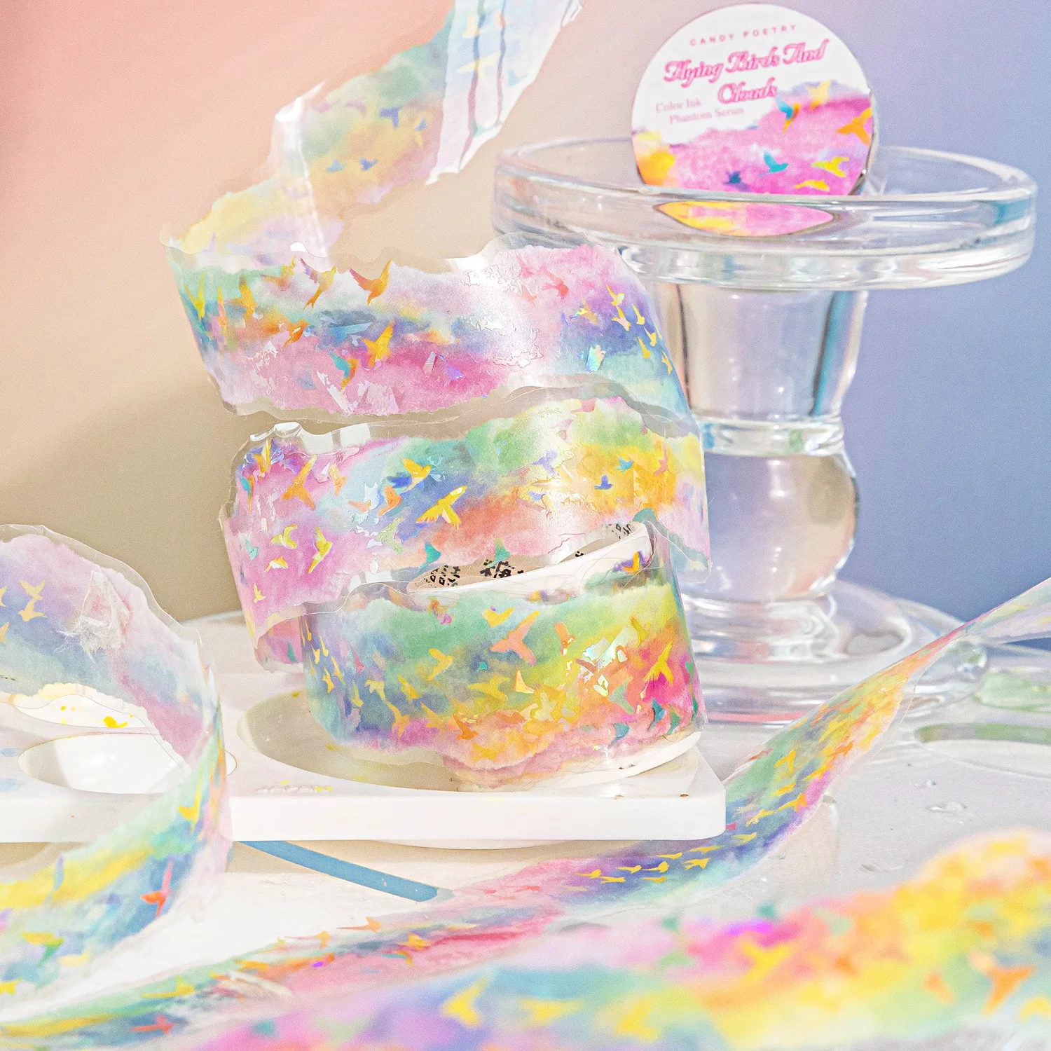 

1pcs DIY Decoration Adhesive Tapes Japanese Color Ink Phantom Washi Tapes Masking Tapes stickers stationery