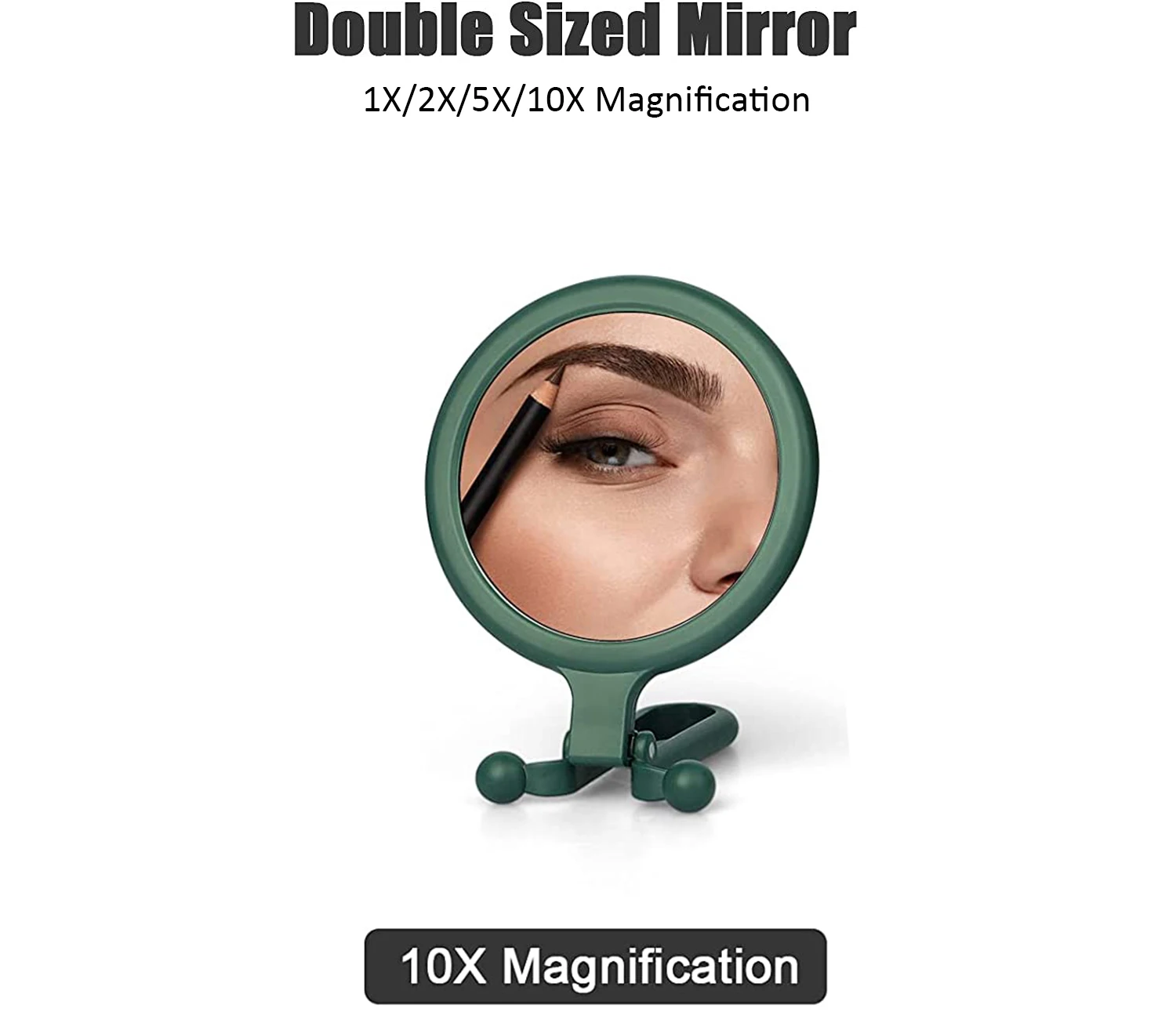 2/5/10x Magnifying Handheld Mirror Double Sided Magnification Super Clear Makeup Mirror Compact Portable Travel Handle Mirror