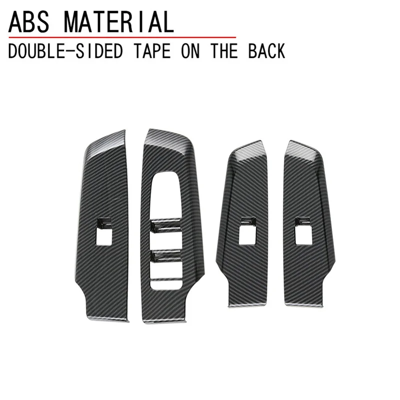 

Firmly 4Pcs Car Door Window Lift Button Panel Cover Interior Door Panels Trim For Mitsubishi Outlander 2022+ LHD,B Parts