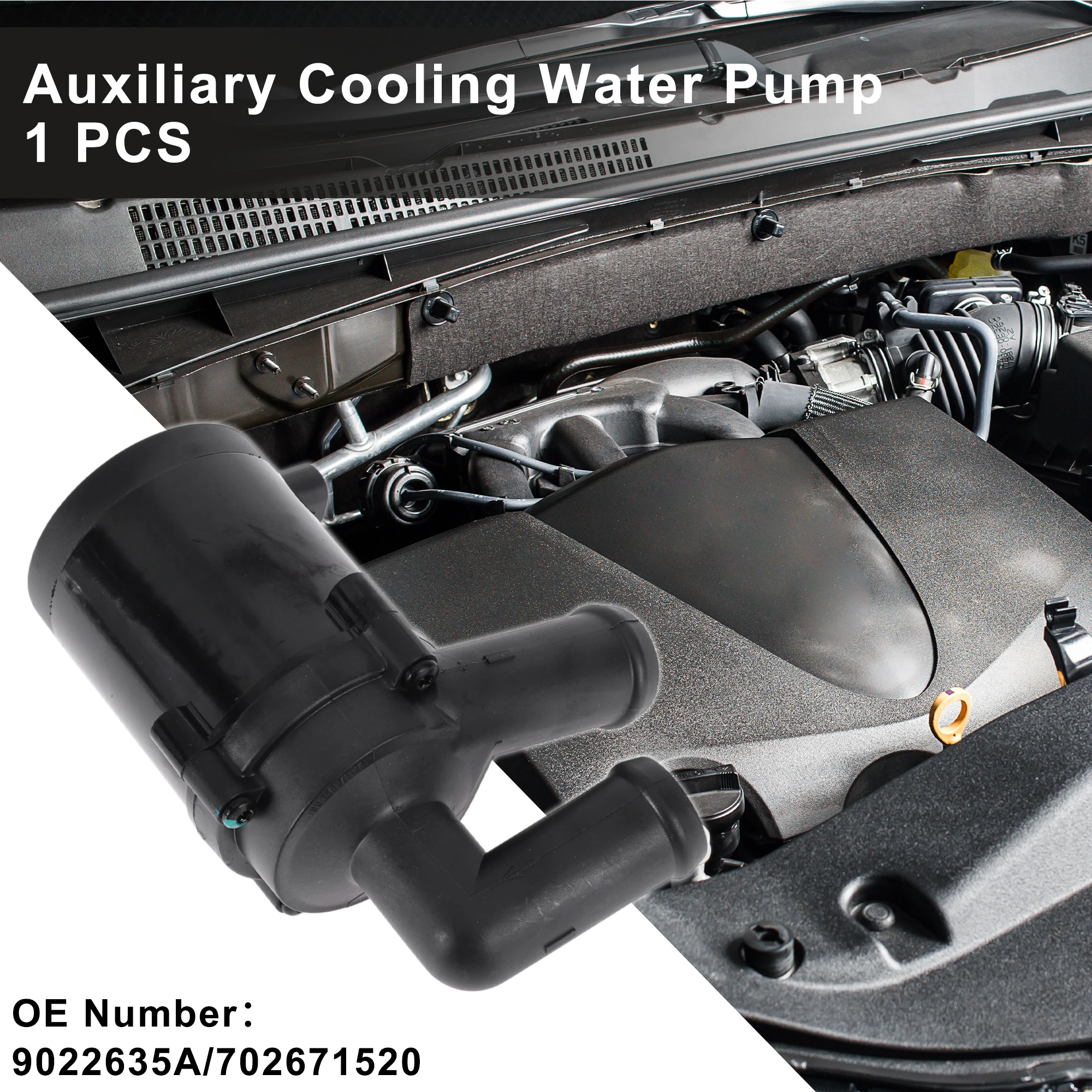 UXCELL Pompa acqua di raffreddamento ausiliaria per Mercedes-Benz Actros MP4/MP5 OM460.907-OM936.916 Pompa del liquido di raffreddamento ausiliaria per auto