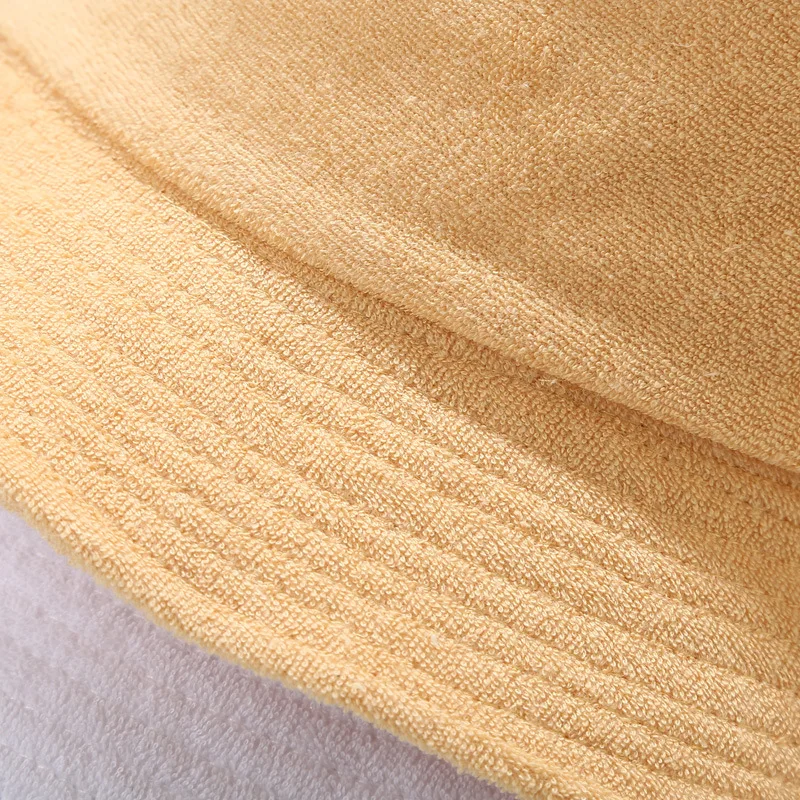 2022 Autumn Terry Cloth Towel Bucket Hat Women Men Candy Colors Panama Sun Fisherman Hat