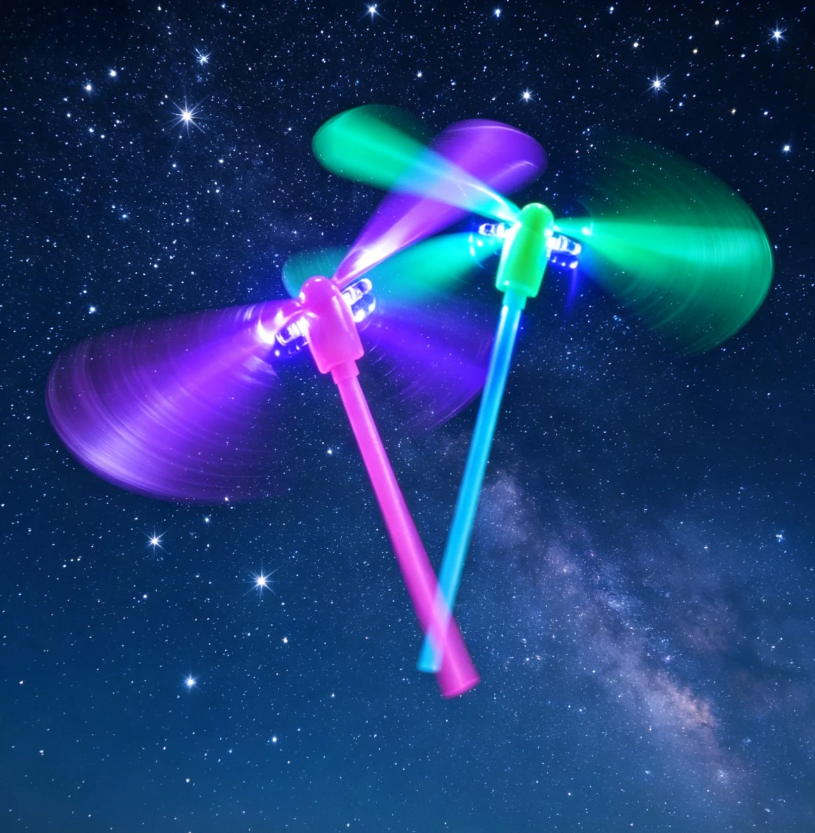 20PCS Led Light Up Dragonfly Toy Classic Hand Spin Toy 2026 Night Glow Flying Toy Propeller Toys for Kids Outdoor Party Favors