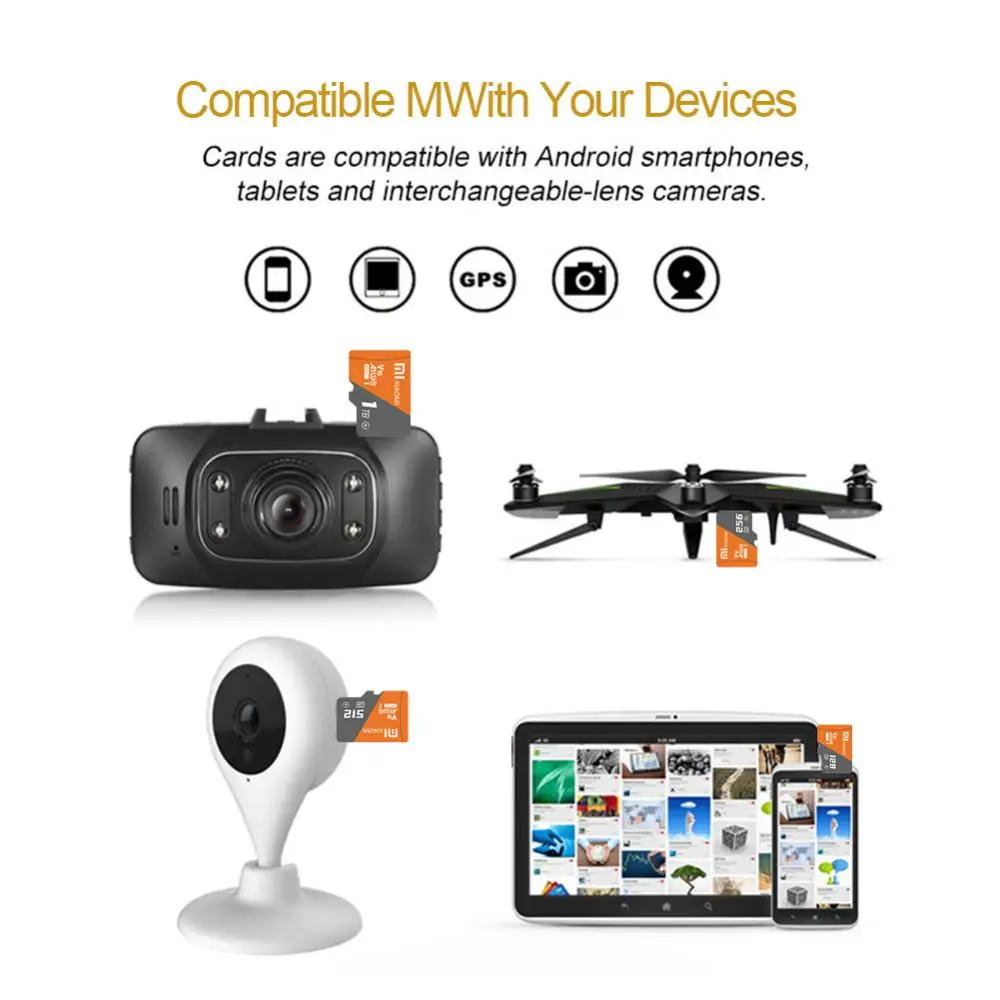 Xiaomi oryginalna karta Micro TF SD 2tb 1tb A2 karta pamięci C10 4K HD Trans 512G SD karty Flash do kamery GoPro DJI Nintendo przełącznik