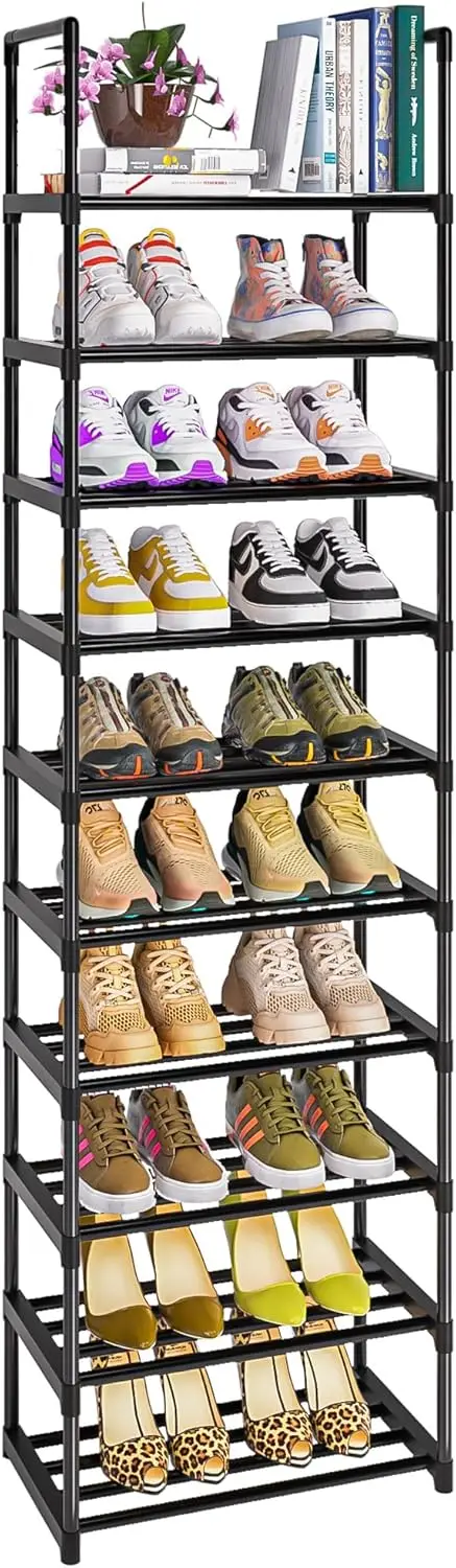 

Shoe Rack, Sturdy Metal Shoe Rack Organizer,Narrow Shoe Racks for Closets,Shoes Rack,Shoe Stand,Shoe Shelf