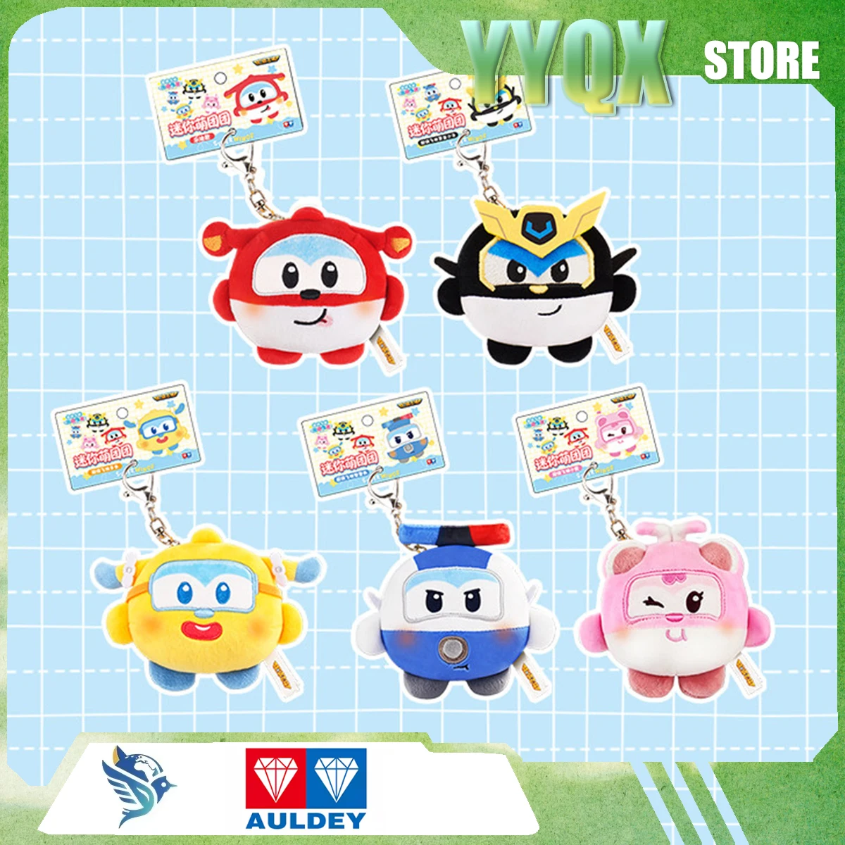 

AULDEY 2026 NEW Super Wings‌ Jett‌ Dizzy‌ Donnie‌ ‌Paul‌ Golden Boy Pendant Collection Periphery Cute Animation Cartoon Surprise