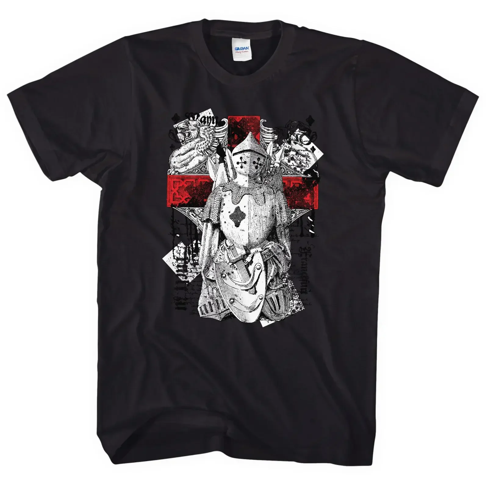 

St George Knight Armour England Cross Warrior T-Shirt 100% Cotton O-Neck Short Sleeve Summer Casual Mens T-shirt Streetwear