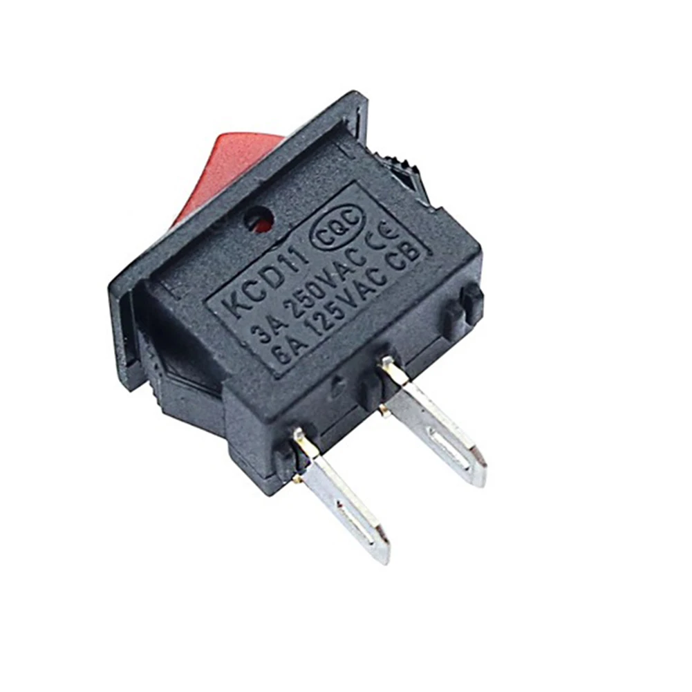 Panel Mount Switch Mini Rocker Switch Marine Electronics 2-pin ON-OFF Single Pole SPST 250VAC 3A Plastic And Metal