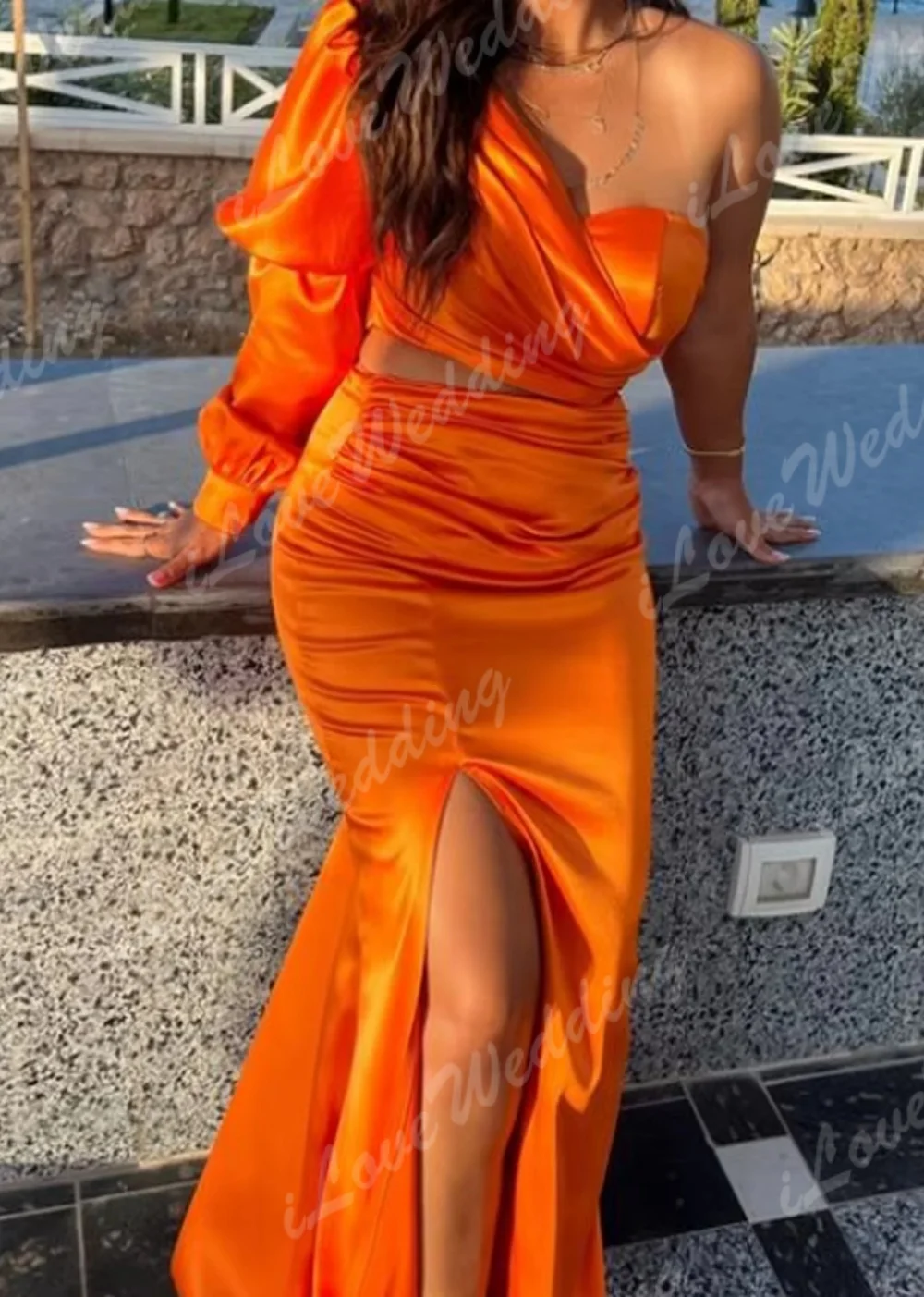 Exquisite High Quality One Shoulder Ruched Pleat A-line Long Evening Dress Customized Prom Dresses Simple Fashion Classic Retro