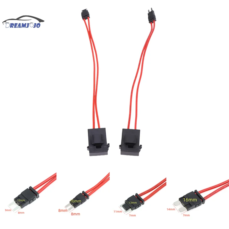 16AWG Non-Destructive Fuse Box 32V ACC Small Medium Size Mini Micro2 Size Car Fuse Holder ATM Blade Fuse Extension Cord