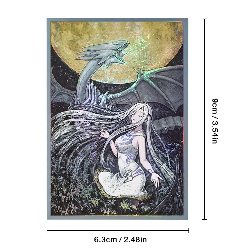 50PCS 63x90mm Kisara Themed Holo Anime Card Sleeves Japanese Size Card Sleeves YGO Deck Protector Sleeves for YGO/Mini Photo view 2