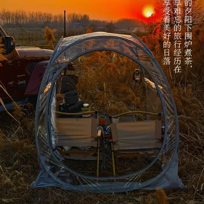 

Stall tent transparent thickened windproof portable bubble house outdoor sun calcium transparent warm shed. Hot sales