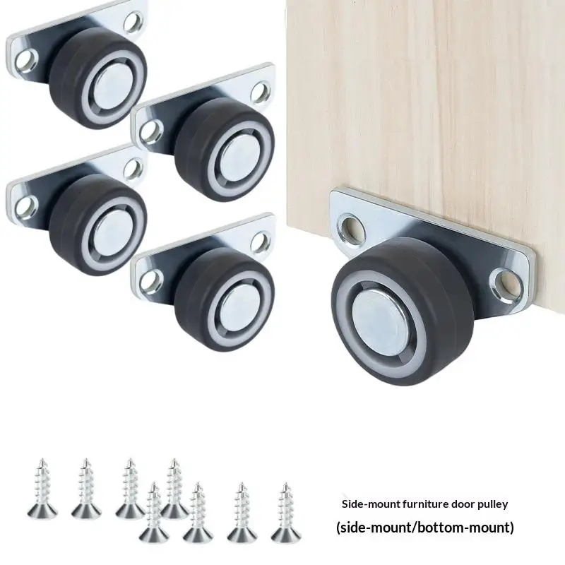 4/16Pcs Side Mount Mini Caster Wheels 1 1.25 Inch Silent TPE Rubber Universal Low Profile Furniture Roller Pulley