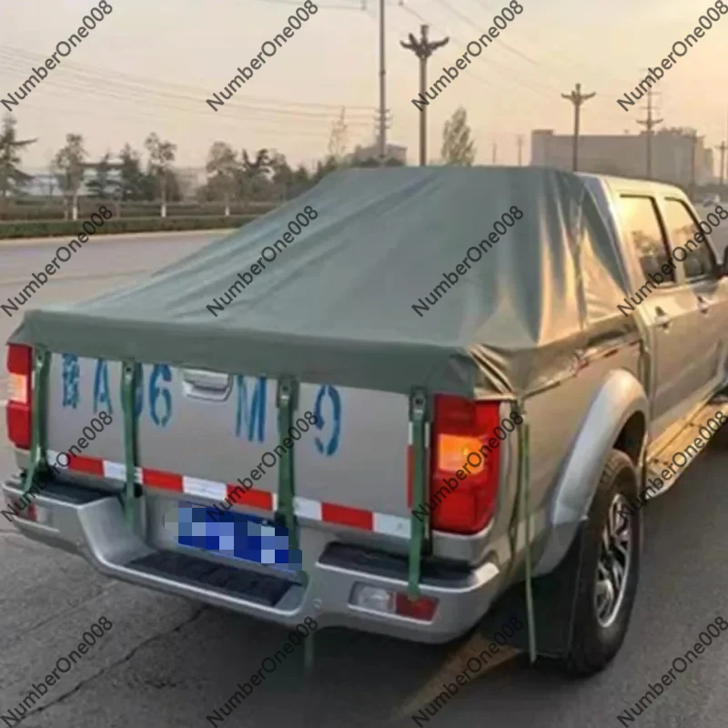 Heavy Duty Pickup Truck Cargo Bed Cover, Waterproof Tarpaulin Tonneau Cover for F-150 F-250 & Other Pickup Trucks