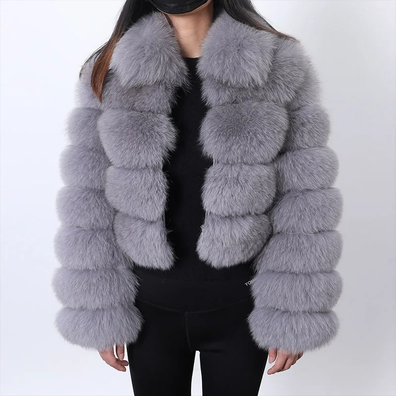 

2023 Hot Sale super hot winter women's fur coat real fox fur jacket natural racoon Female clothing vest