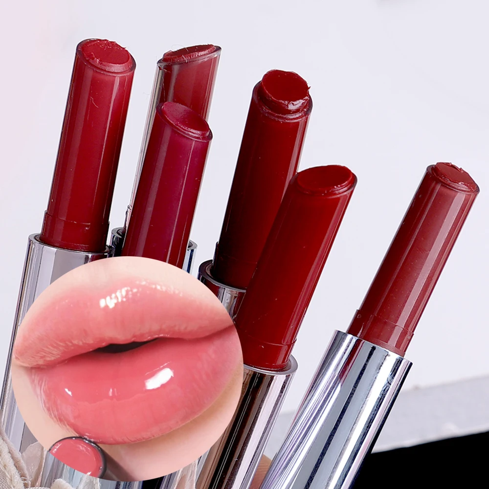 Clear Water Light Solid Lip Gloss Jelly Pink Red Lip Tint Mirror Glass Lip Glaze Lasting Moisturising Lipstick Pen Korean Makeup