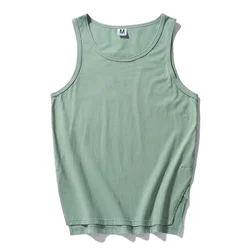 Cotton Brand New Quality Men's Vest Sleeveless Man T shirt sleeveless Pure Color Men t shirt T-shirts For Male Tops