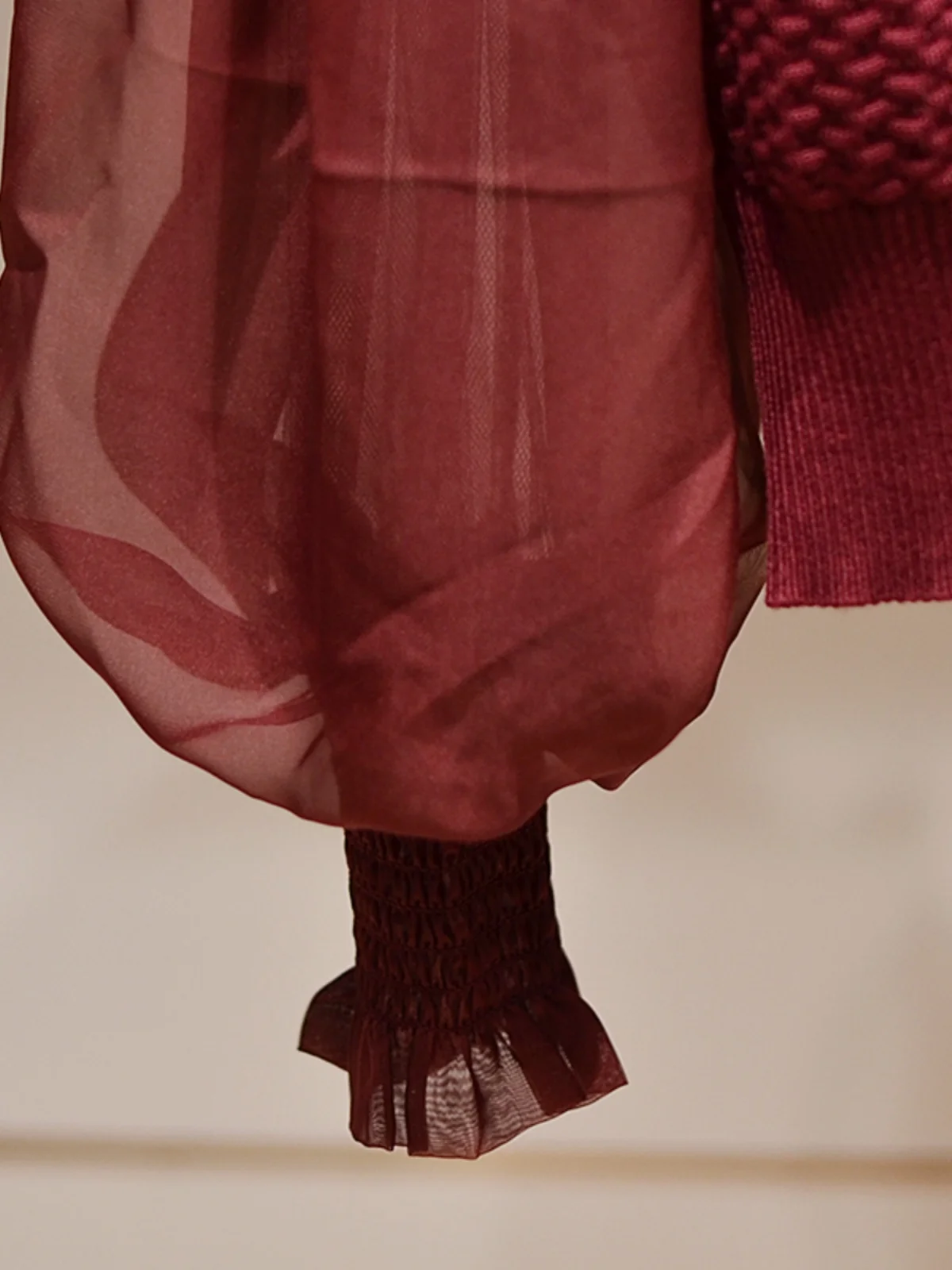 เสื้อถักทรงหลวม คอตั้ง แต่งลูกไม้ ดีไซน์วินเทจแบบโปร่ง ช่วยให้ดูผอมเพรียว คอลเลคชั่นต้นฤดูใบไม้ผลิ รุ่นใหม่ Sle JOOva Ladi...