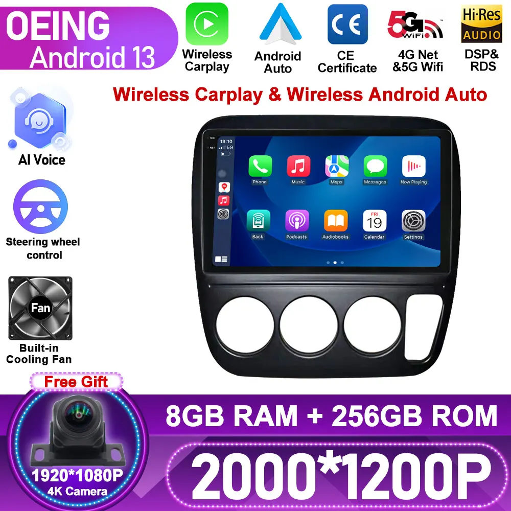 

Android 8G+256G For Honda CR-V CRV 1995 - 2001 DSP Car Radio Multimedia Video Player Navigation GPS Android No 2din 2 din dvd BT