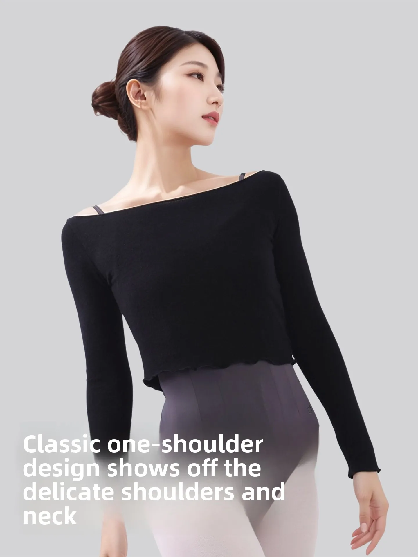 

Modern Ballet Dance Tops Sweater Slim Fit Profional Practice Top For Women Stage Show Autumn Winter Ballet Costume
