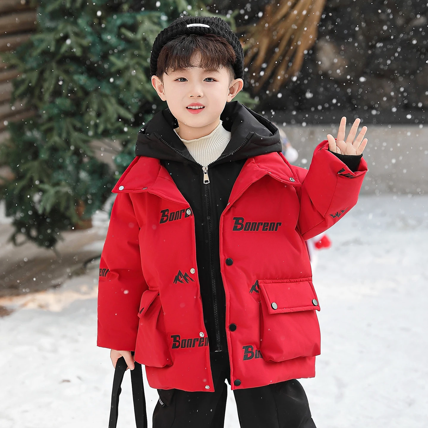 

Утепленная детская пуховая куртка: теплая белая пуховая хлопковая куртка, новая зимняя одежда для мальчиков, зимний комплект для малышей