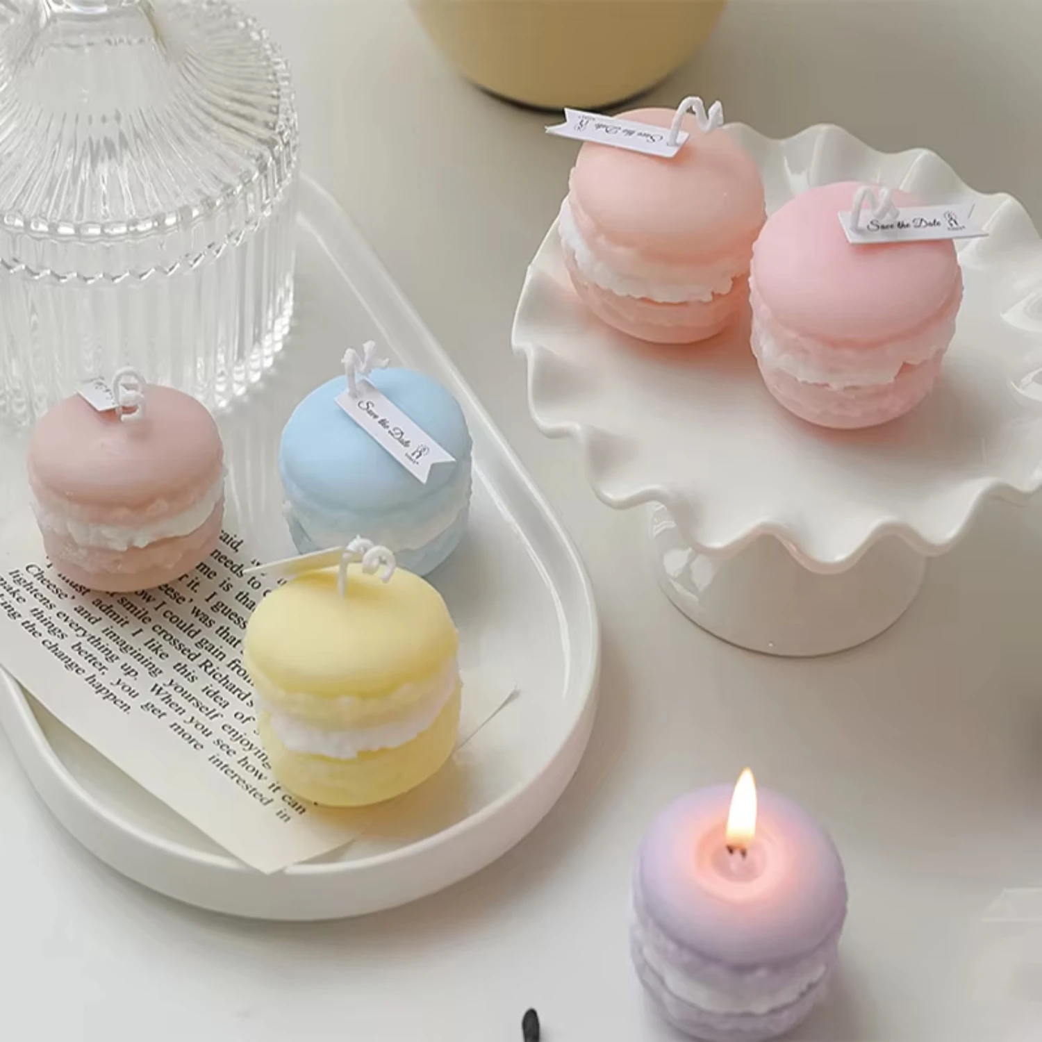 Handmade Scented Candle 7 Day Candles Wholesale Macaroons Candles Handmade Cute Wedding Party Birthday INS