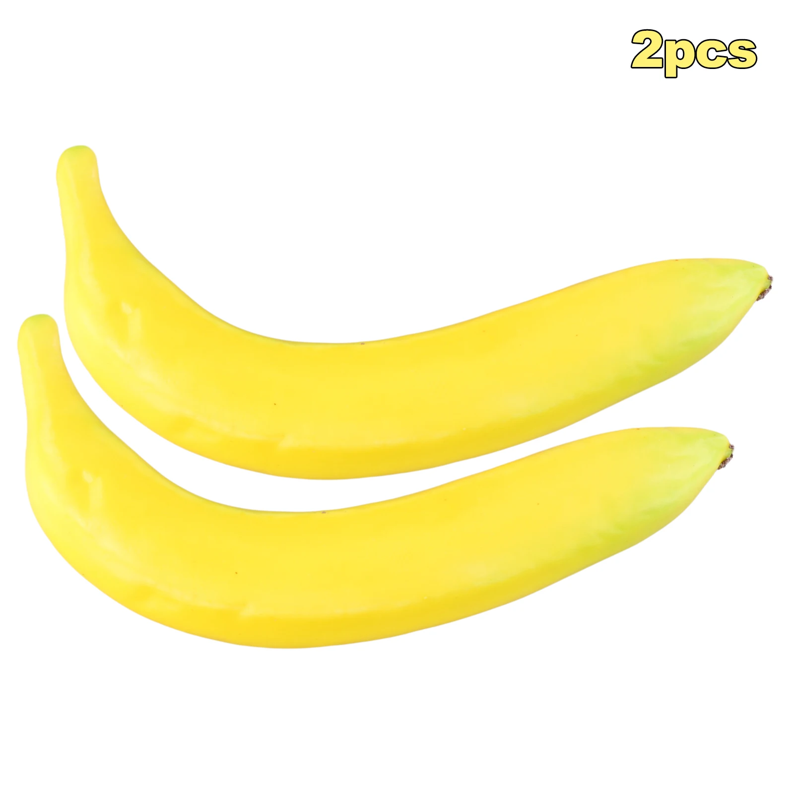 2pcs 20cm Artificial Fruits Fake Bananas Fruit Tray Party Decoration Plastic Fake Fruit Realistic Display Photography Prop