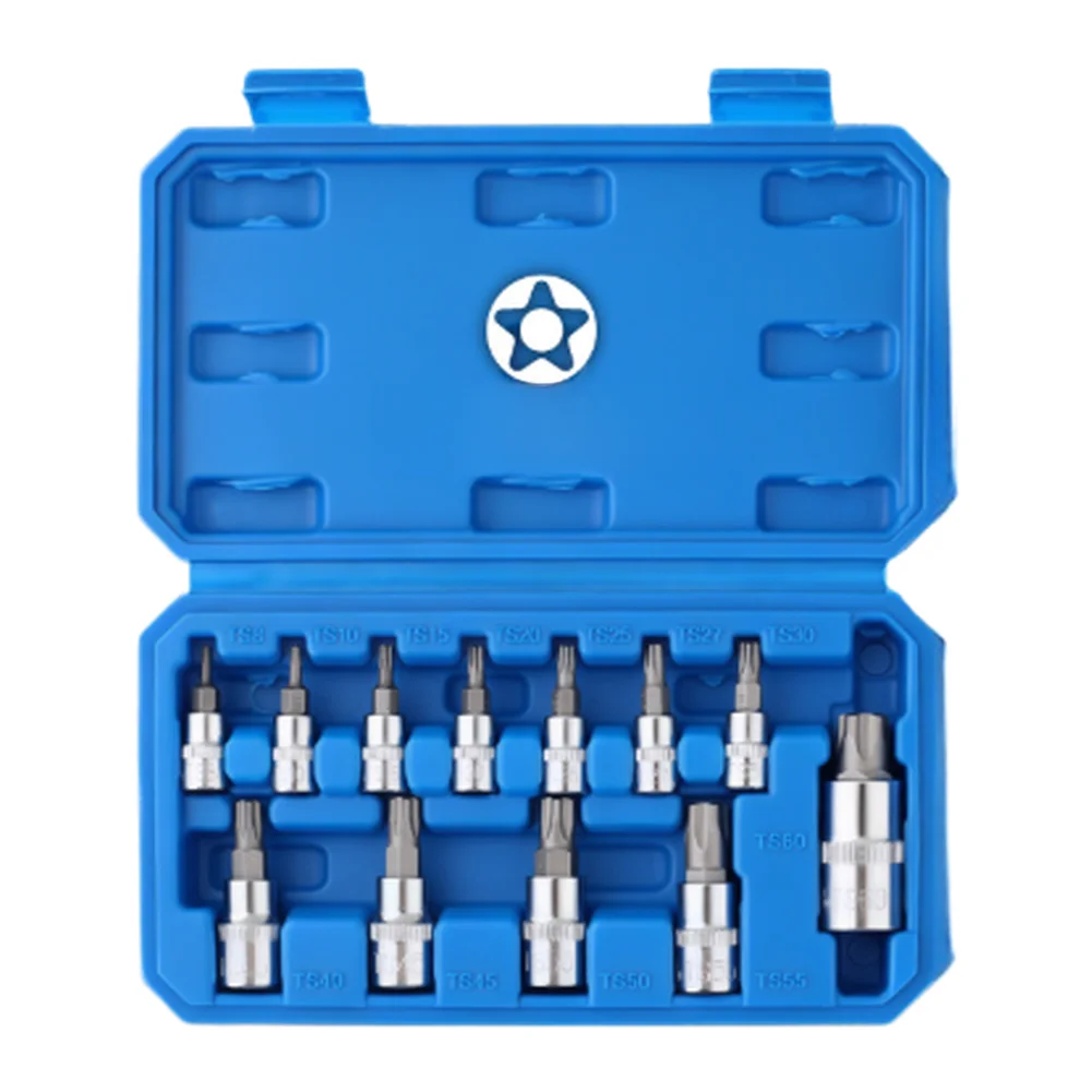 12 Piece Socket Wrench Set in Chrome Vanadium Steel Designed for 1/4 3/8 1/2 Drive Ratchets Used in Electrical System Work