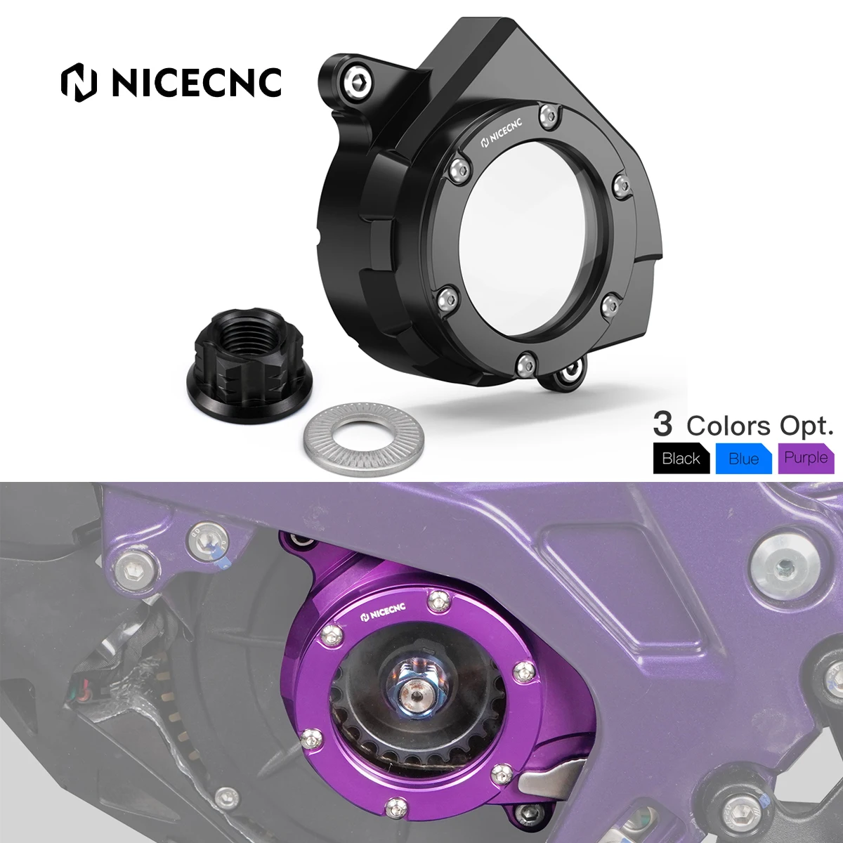 NICECNC Per Surron Light Bee XS L1E Per Segway X160 X260 Elettrico Dirt Bike Cinghia Primaria Puleggia Dado e Cinghia Puleggia Copertura Della Protezione