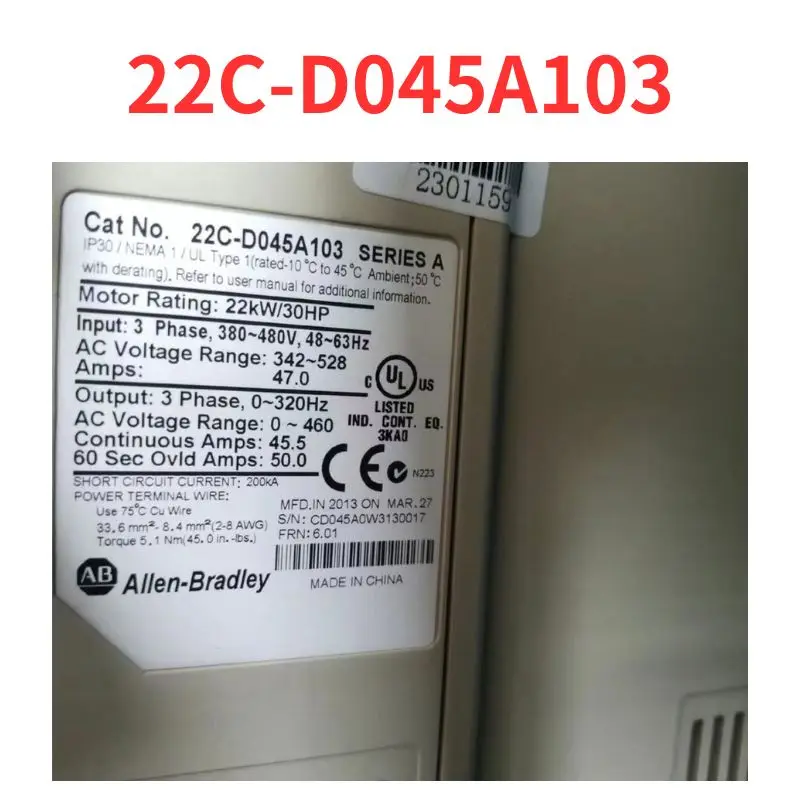 

Second-hand 22C-D045A103 inverter test OK Fast Shipping