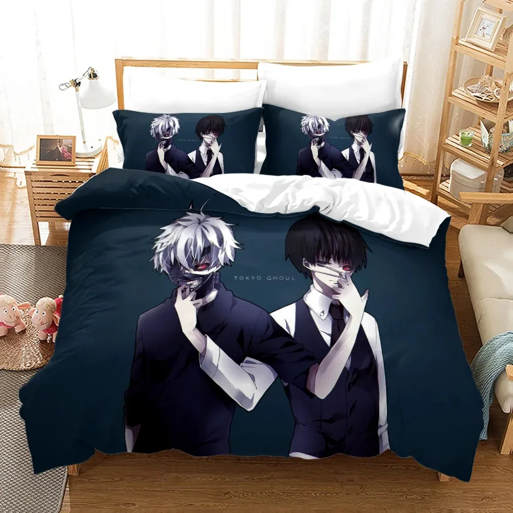 Tokyo Ghoul Bedding Set Single Twin Full Queen King Size Hip Hop Anime Bed Set Teenager Bedroom Duvet cover Sets 3D Print 02